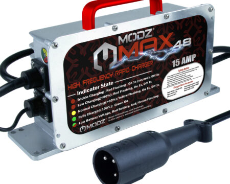 MODZ Max 48 Volt 15 Amp Smart Golf Cart Battery Charger - Club Car Connector