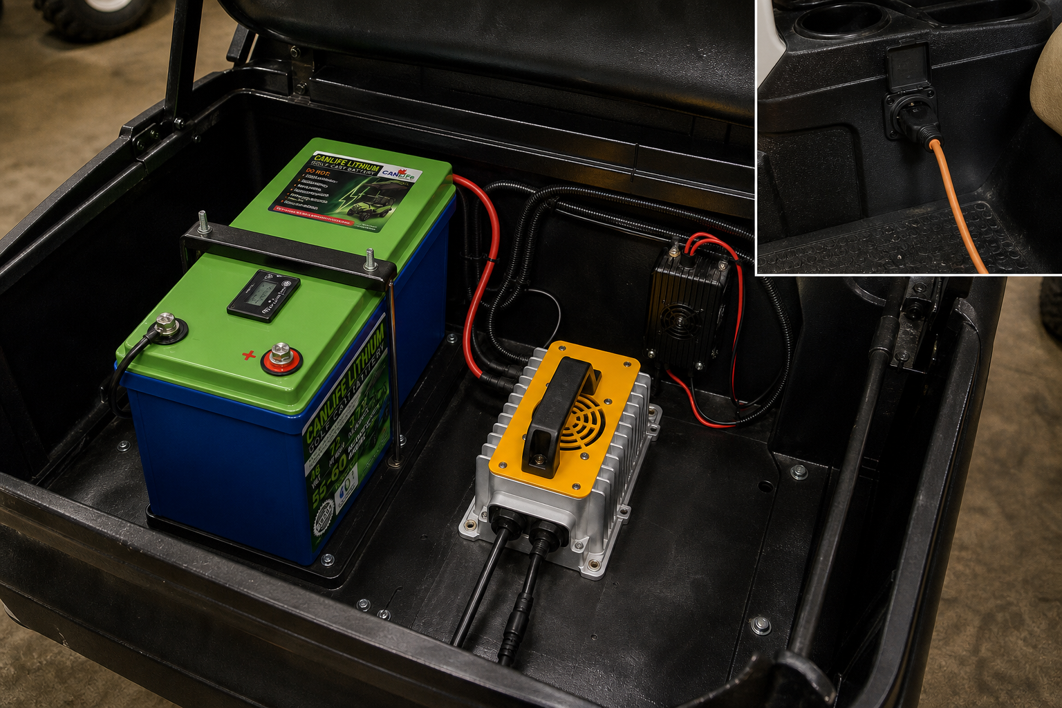 CanLiFe lithium golf cart battery installation