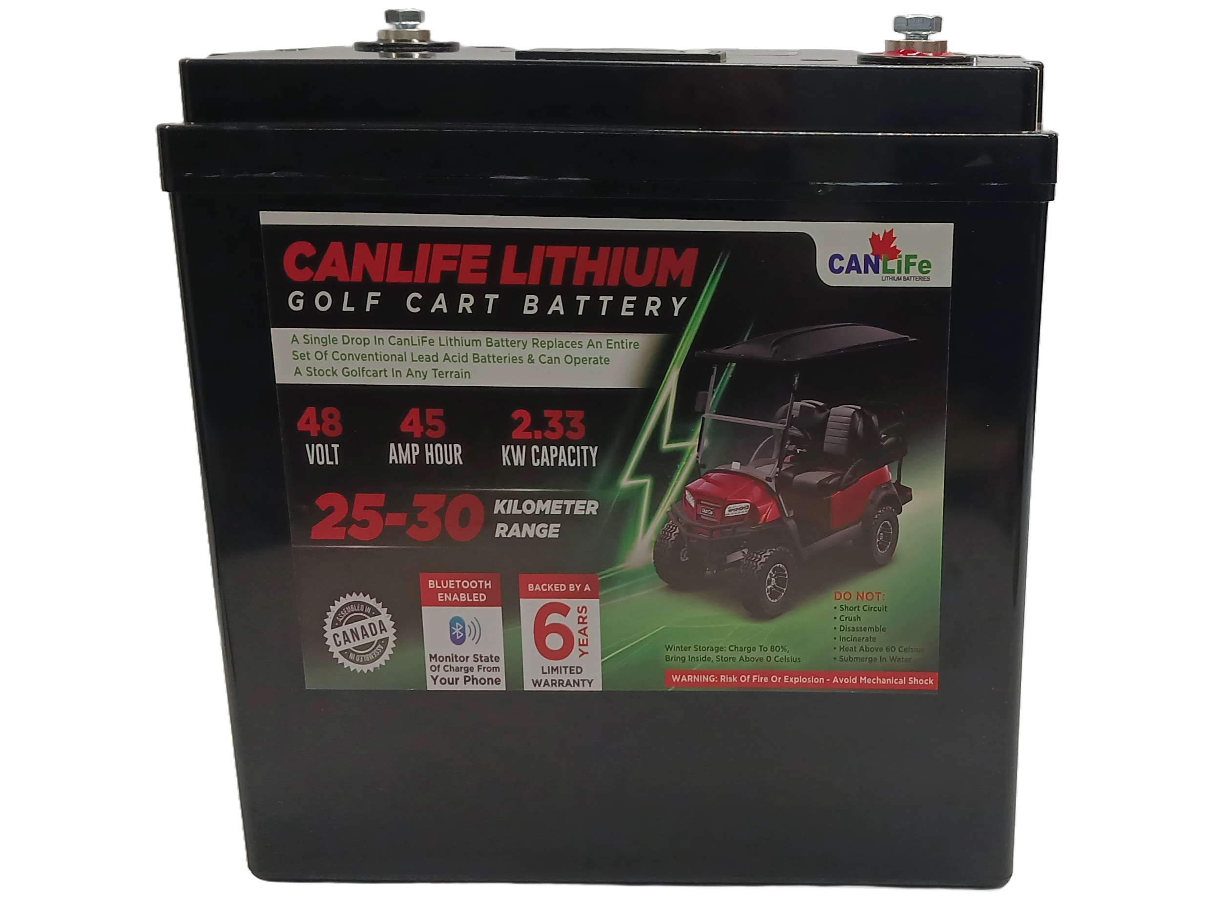 CanLiFe dual 48V lithium golf cart battery kit