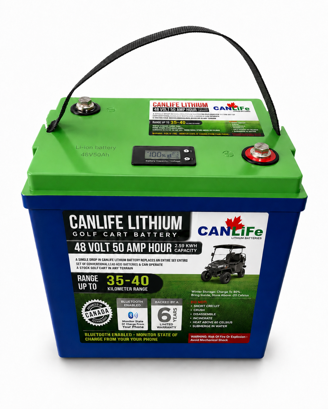 CanLiFe 48V 50Ah lithium golf cart battery kit
